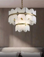 Boto Arelene Marble Brass Chandelier