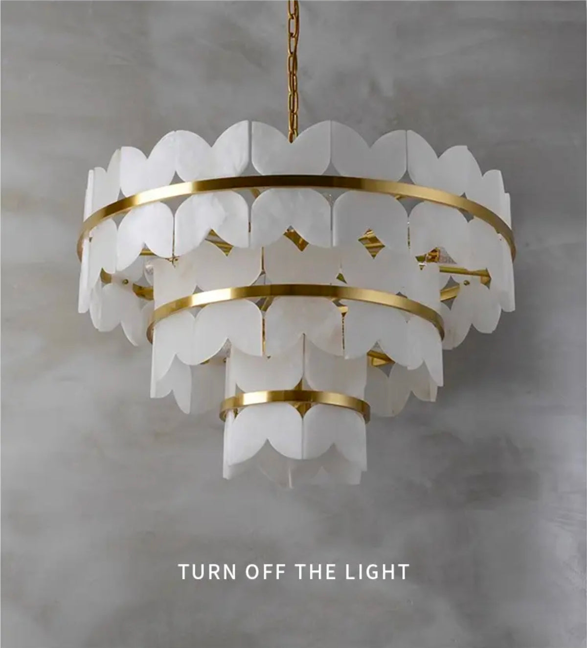 Boto Arelene Marble Brass Chandelier