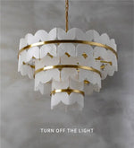 Boto Arelene Marble Brass Chandelier
