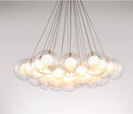 Glass Led Lights Chandelier- Multicolored/Clear