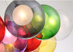 Glass Led Lights Chandelier- Multicolored/Clear