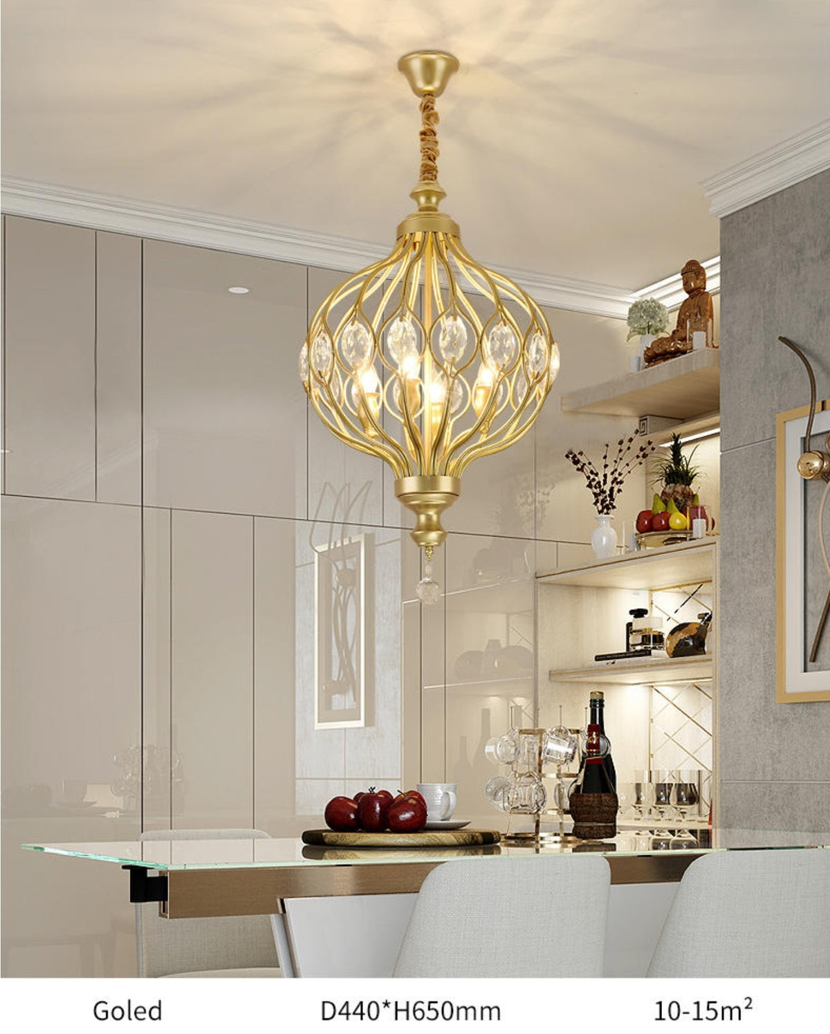 Tryston Pendant Light-Gold/Black