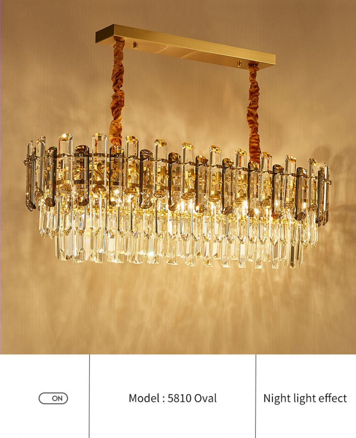 Nina Smoke Grey Frosted Crystal Chandelier - Round/Rectangle - Reflect Lighting